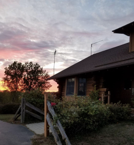 front of the clubhouse